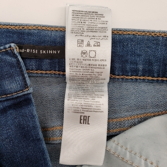 Banana Republic Premium Denim Tuxedo Striped Mid-rize Skinny Jeans - Picture 6 of 7